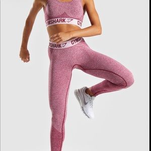 Pink Gymshark Flex sports bra and leggings set